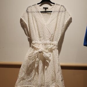 Banana Republic White Lace Mini Dress